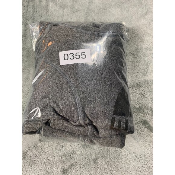 The North Face Hoodie Womens Large Gray Fleece Pullover Spell Out Logo Warm Cozy - Picture 12 of 12